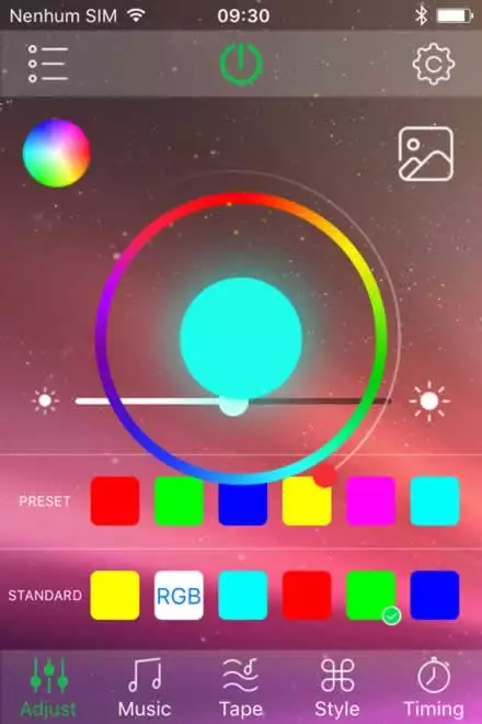 tela do app HappyLighting